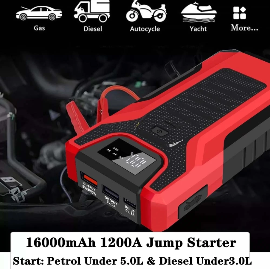 1200A 16000mAh Jump Starter